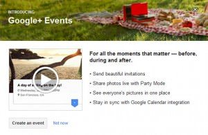 Social Media Update Google Plus Events